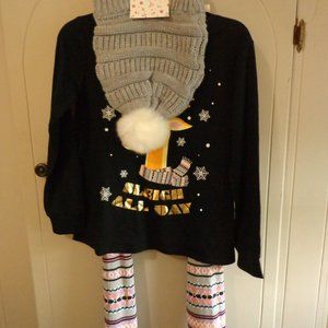 NWT BELLE du JOUR 3-Pc. Reindeer Set M (10-12)
